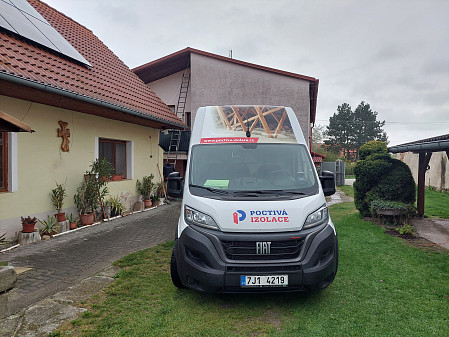 Izolace stropu z prostoru půdy v Třeboni